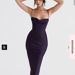 Elegant Purple Corset Dress